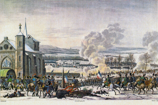 Schlacht bei Pr. Eylau, Kampfszene vom Februar 1807
