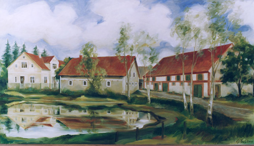 Hof Schirmacher, Worschienen (Gemälde, vor 1945)